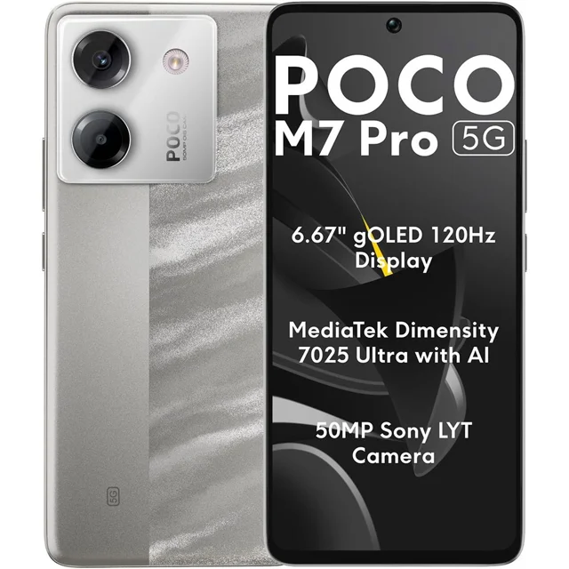 گوشی موبایل شیائومی مدل Poco M7 Pro 5G دو سیم کارت ظرفیت 256 گیگابایت و رم 8 گیگابایت